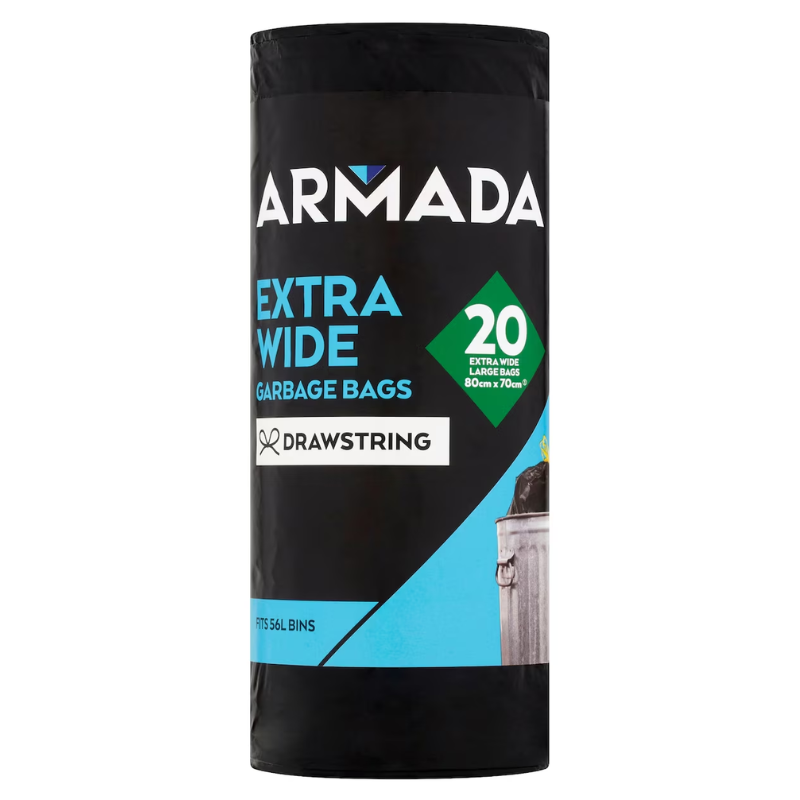 Armada Garbage Bag Drawstring 56L 20 pack
