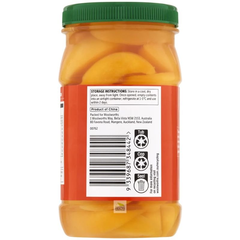 Woolworths Peach Slices In Juice 700g