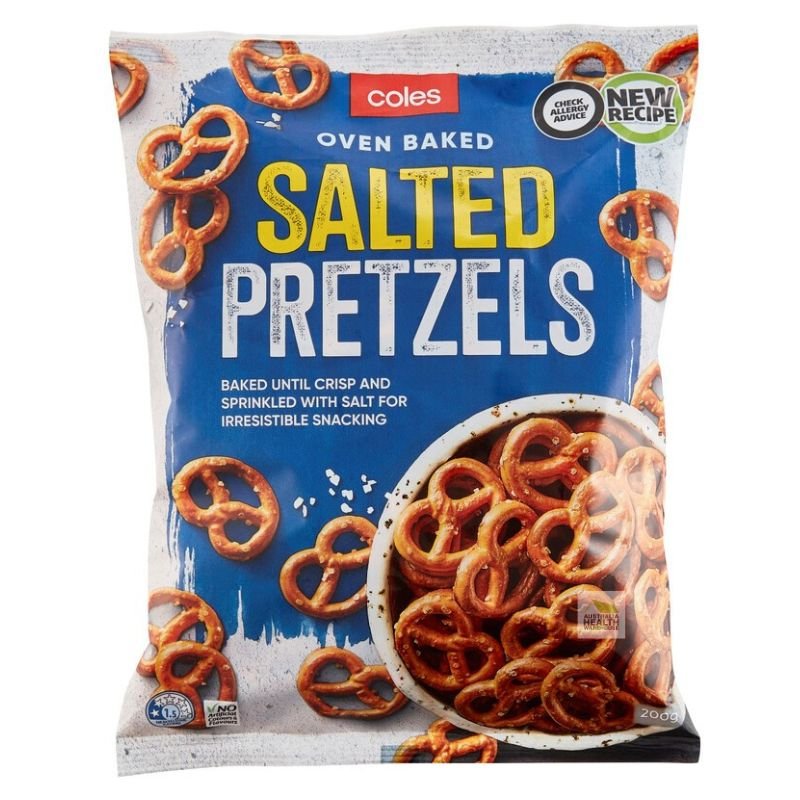 [CLEARANCE Expiry: 12/07/2026] Coles Salted Pretzels 200g