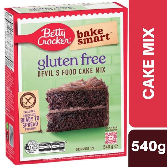 [Expiry Date: 22/02/2027] Betty Crocker Bake Smart Gluten Free Devils Food Cake Mix 540g