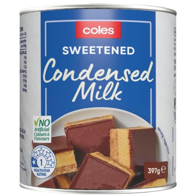 [Expiry Date: 16/06/2027] Coles Sweetened Condensed Milk 397g