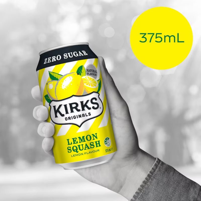 [CLEARANCE Expiry Date: 20/05/2026] Kirks Sugar Free Lemon Soft Drink 10x375ml