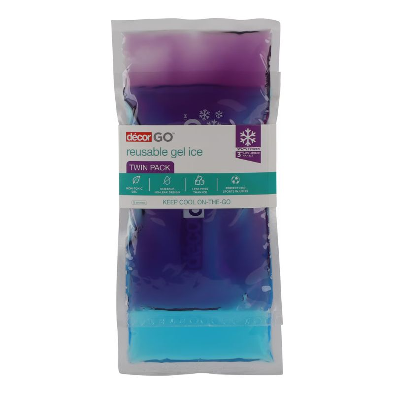 Decor Reusable Gel Ice Twin Pack (Purple/Blue)