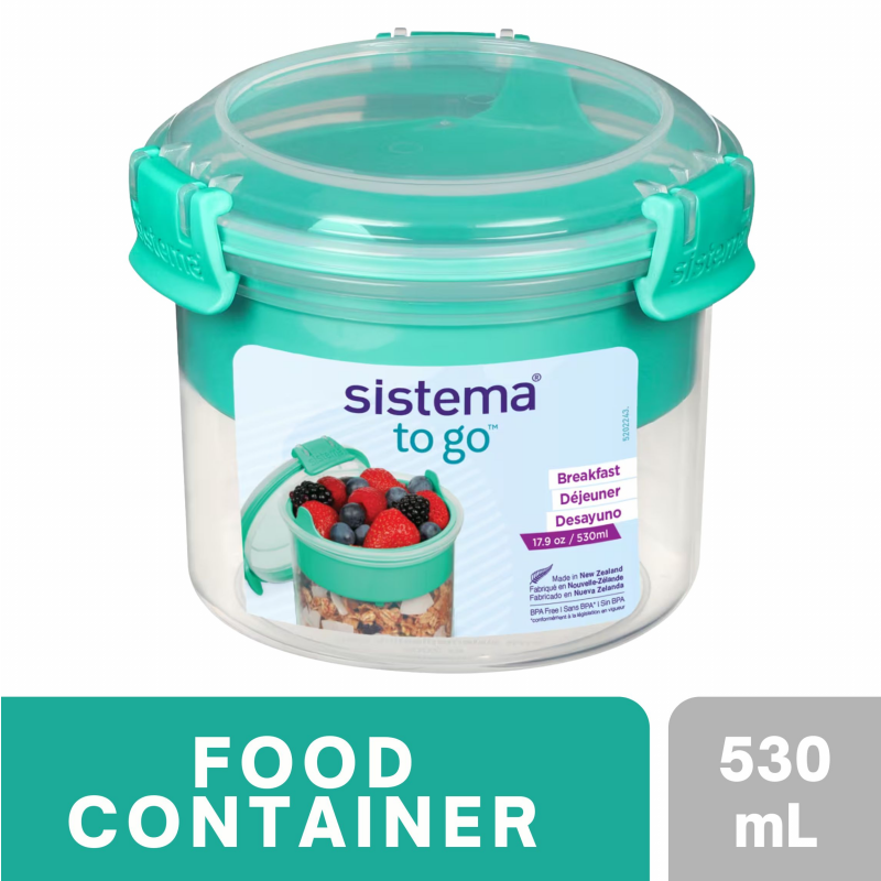Sistema To Go Breakfast Food Container 530mL (Green)