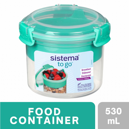Sistema To Go Breakfast Food Container 530mL (Green)