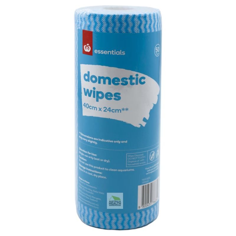 Woolworths Essentials Multi-Purpose Domestic Cleaning Wipes 50 Pack