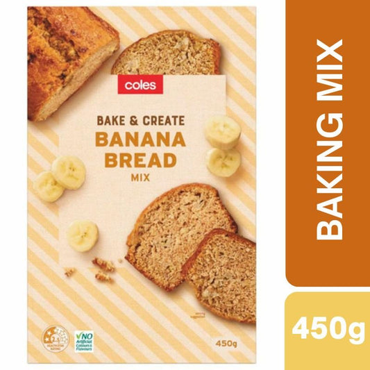 [Expiry: 18/11/2026] Coles Bake & Create Banana Bread Mix 450g