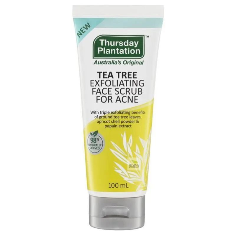 [Expiry: 11/2026] Thursday Plantation Tea Tree Exfoliating Face Scrub for Acne 100mL