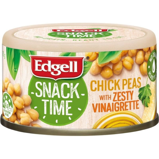 [Expiry Date: 30/06/2028]  Edgell Snack Time Chickpeas Salad Topper with Zesty Vinaigrette 70g