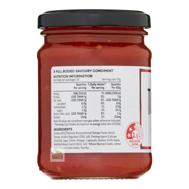 [Expiry: 11/09/2027] Coles Tomato Chutney 260g