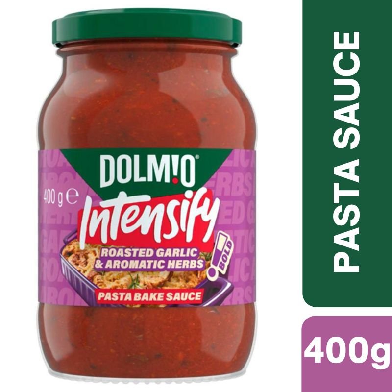 [Expiry Date: 02/08/2027] Dolmio Intensify Roasted Garlic & Aromatic Herbs Pasta Bake Sauce 400g