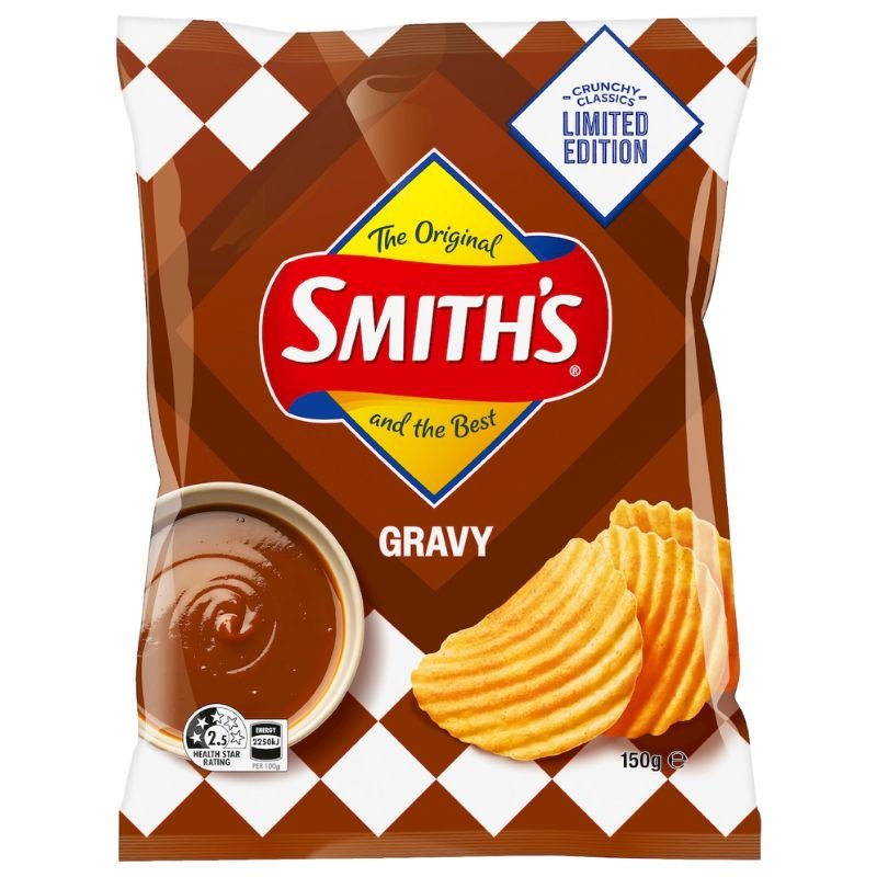 [CLEARANCE Expiry: 22/11/26] Smith's Crinkle Cut Potato Chips Gravy 150g