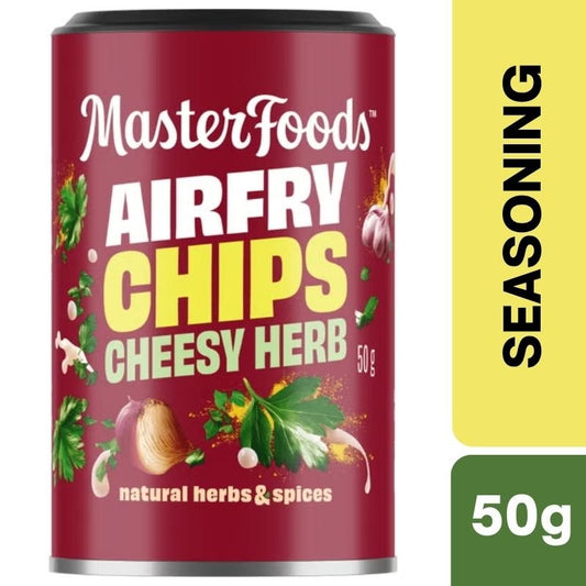 [Expiry Date: 31/08/2027]  Masterfoods Airfry Chips Cheesy Herb Seasoning Can 50g