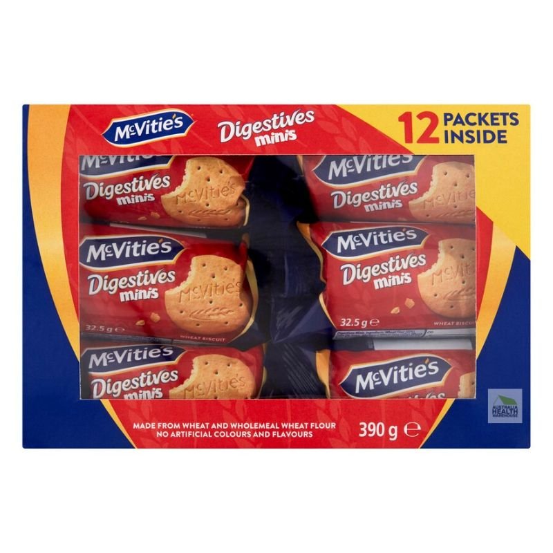 [Expiry: 06/01/2026] McVitie's Digestives Minis 12 Packs 390g