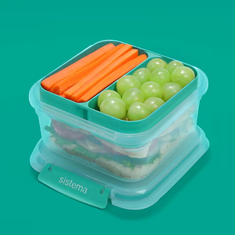 Sistema To Go Rectangle Stax Food Container 1.15 Litre (Green)