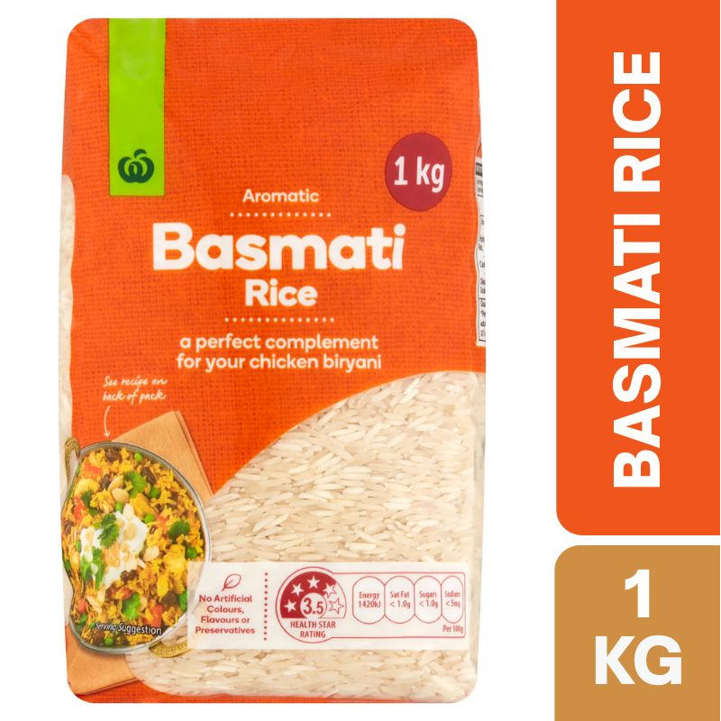 [Expiry Date: 05/2027] Woolworths Basmati Rice 1kg |Oz Mart