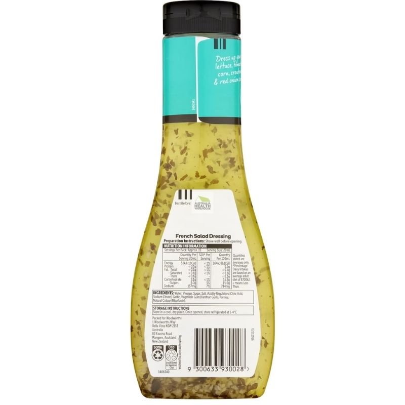 [Expiry: 15/12/2026] Woolworths French Dressing 300mL