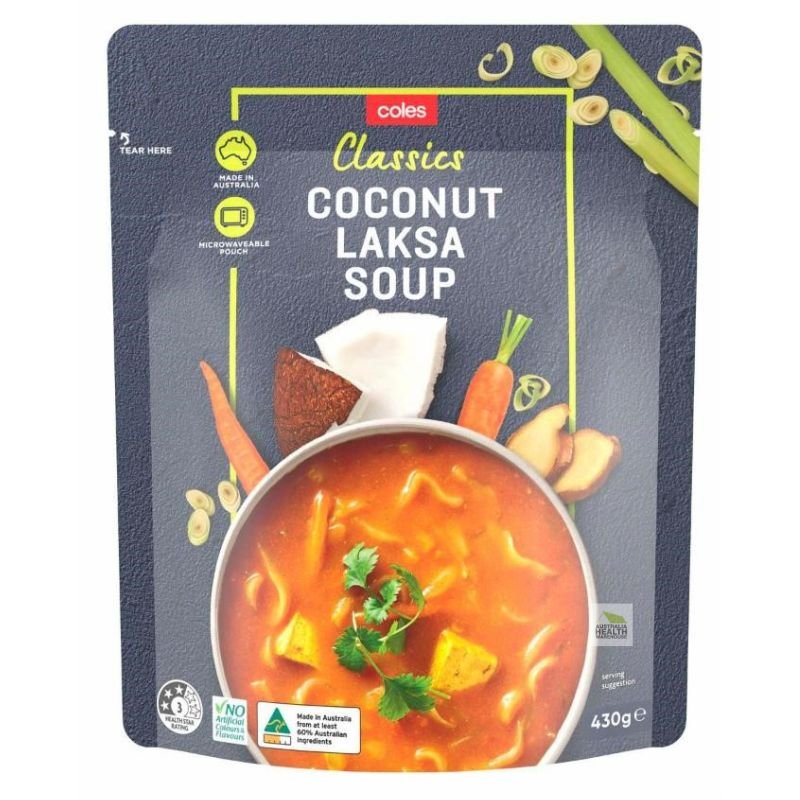 Coles Classics Coconut Laksa Soup Pouch 430g