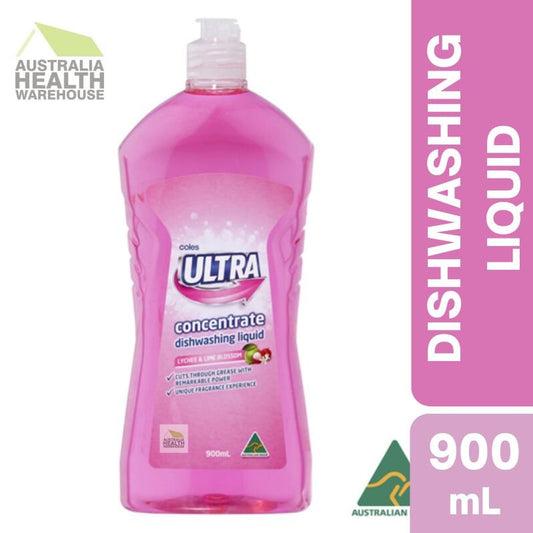 Coles Ultra Concentrate Dishwashing Liquid Lychee & Lime Blossom 900mL