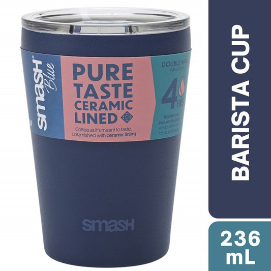 Smash Blue Ceramic Barista Cup 236mL (Blue)