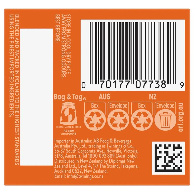 [Expiry Date: 29/09/2028] Twinings Orange & Cinnamon Tea Bags 10 pack