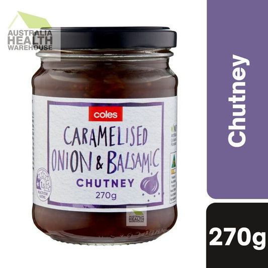 [Expiry: 15/10/2027] Coles Caramelised Onion & Balsamic Chutney 270g
