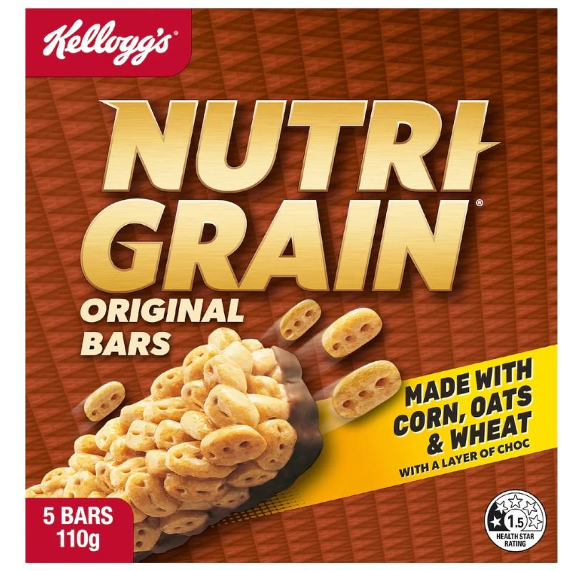 [CLEARANCE Expiry Date: 31/08/2026] Kellogg's Nutri Grain Bars Original 5 Pack