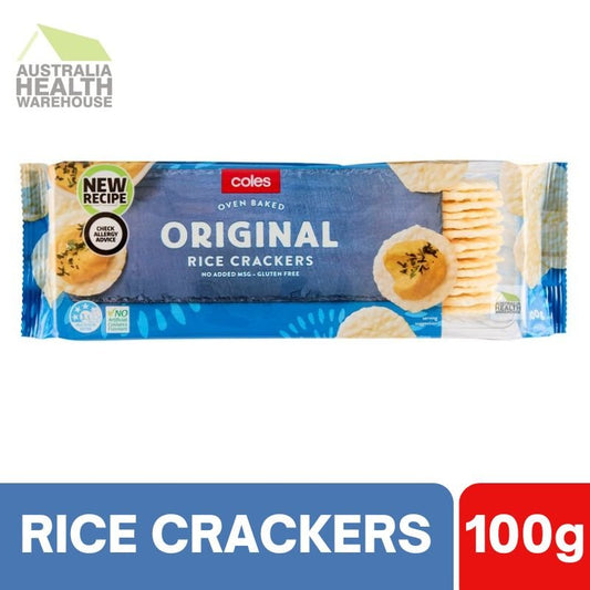[CLEARANCE Expiry: 10/10/2025] Coles Original Plain Rice Crackers 100g