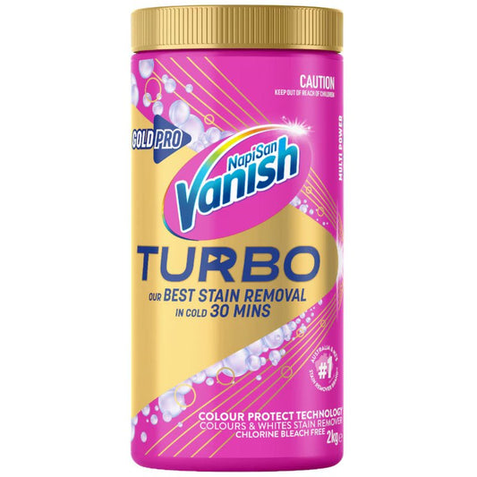 [Expiry Date: 12/2027] Vanish Gold Pro Turbo Stain Remover Powder 2kg