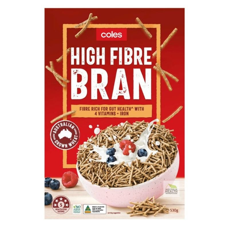 [Expiry: 26/03/2027] Coles High Fibre Bran 530g