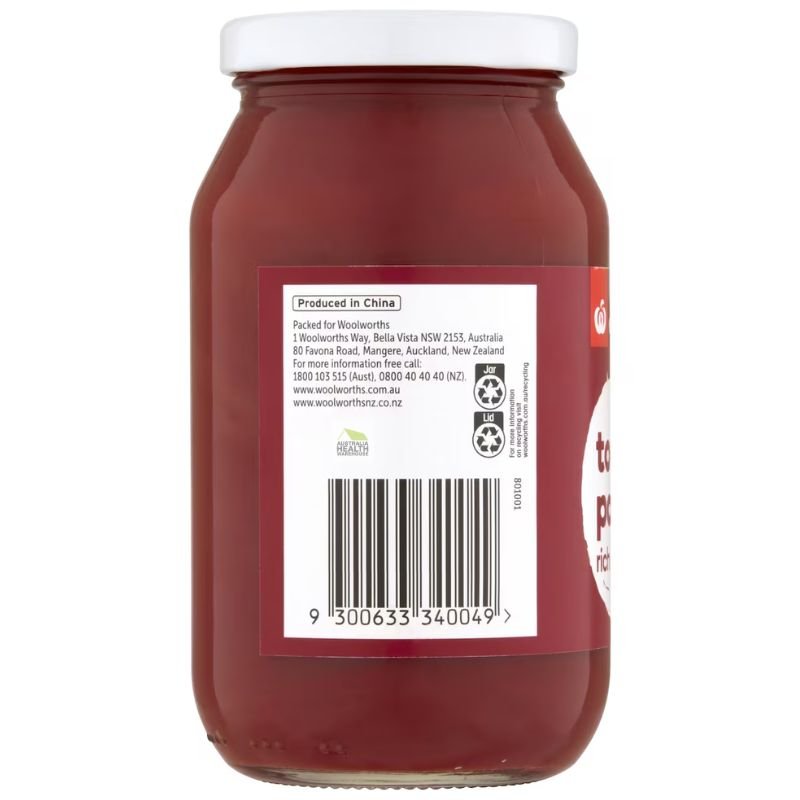 [Expiry: 15/01/2027] Woolworths Essentials Tomato Paste 500g