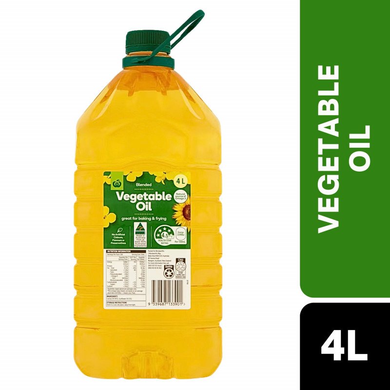[Expiry Date: 19/08/2027] Woolworths Blended Vegetable Oil 4 Litre