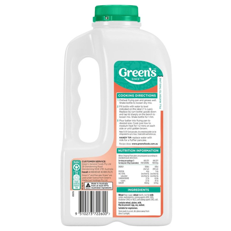 [Expiry Date: 25/03/2027] Green's Original Pancake Shake 375g