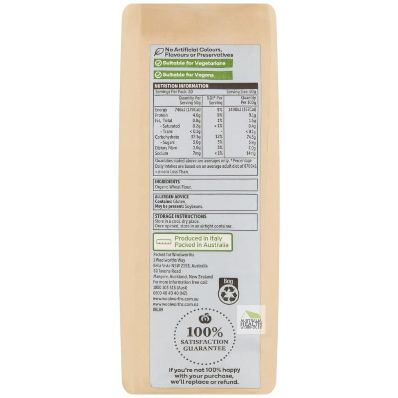 [CLEARANCE Expiry Date: 09/06/2026] Woolworths Macro Organic Australian Plain Flour 1kg