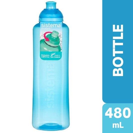 Sistema Hydrate Twist & Sip Bottle Assorted 480mL (BLUE)