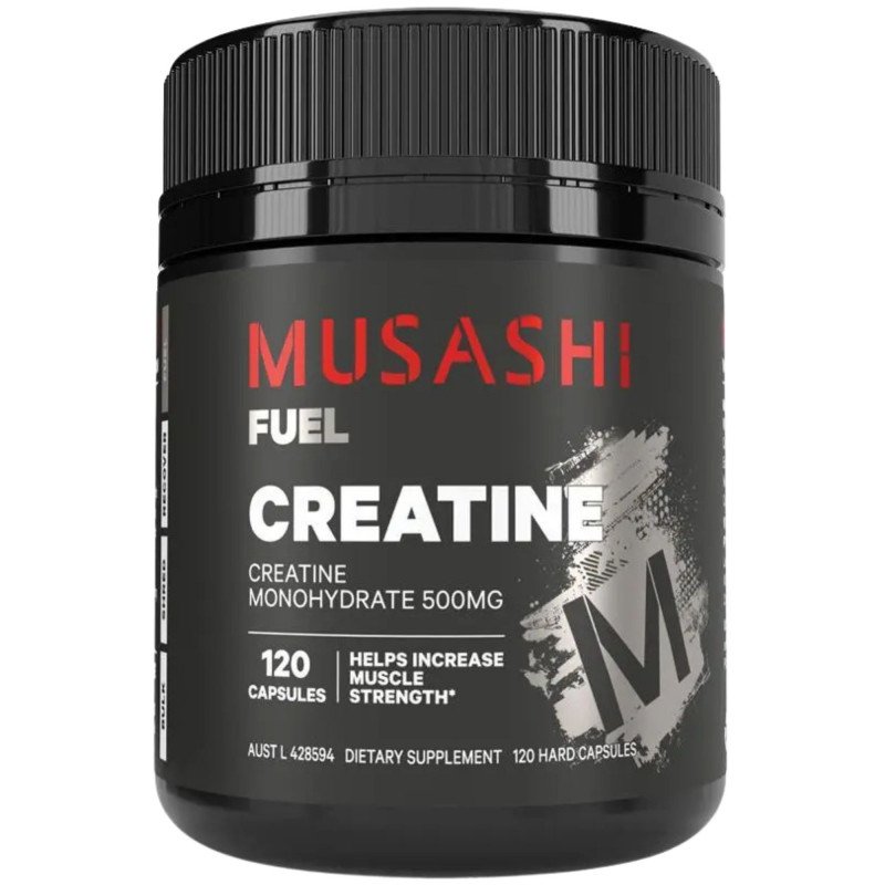 [Expiry Date: 31/01/2028] Musashi Creatine Monohydrate 500mg 120 Capsules