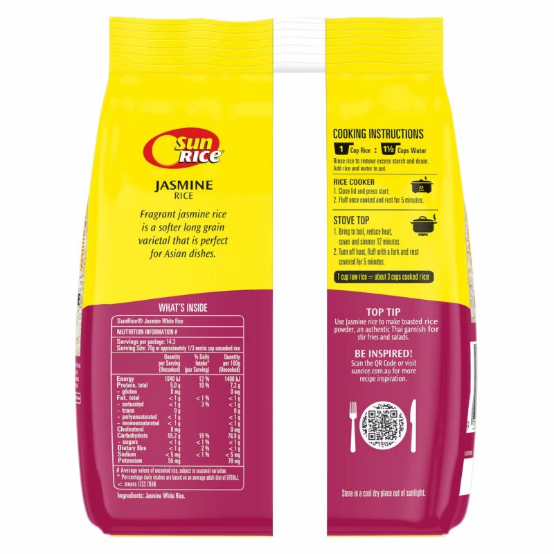 [Expiry Date: 24/05/2027] Sunrice Rice Jasmine 1kg