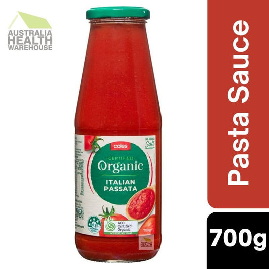 [Expiry: 03/10/2027] Coles Organic Italian Passata Sauce 700g