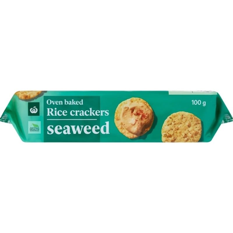 [CLEARANCE Expiry Date: 15/08/2026] Woolworths Rice Cracker Seaweed 100g