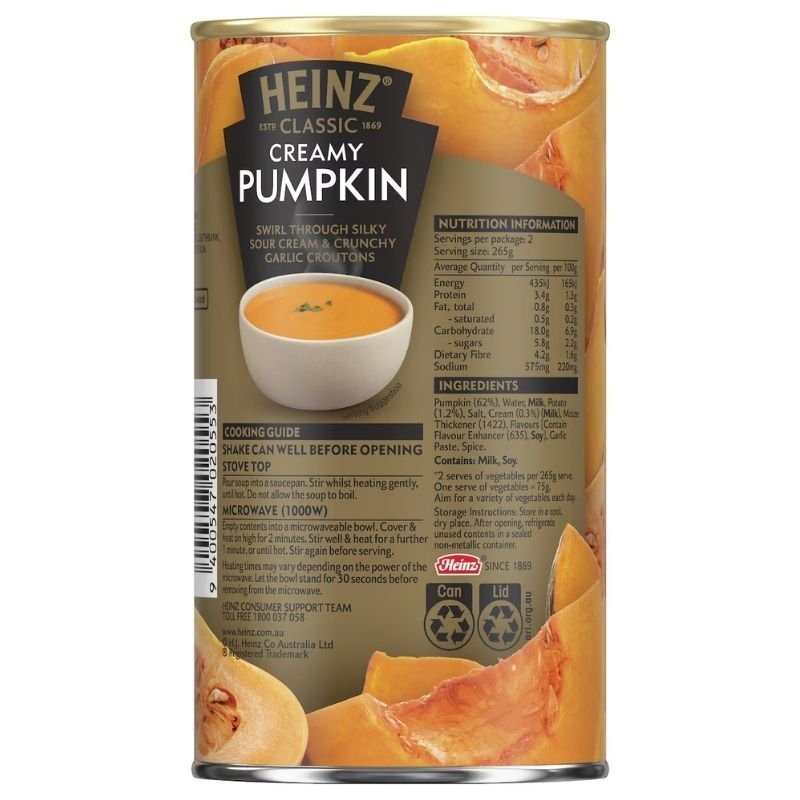[Expiry Date: 31/07/2028] Heinz Classic Creamy Pumpkin Soup 535g