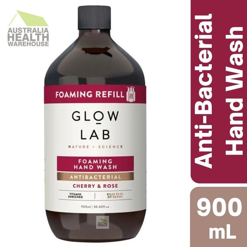 [Expiry: 05/2027] Glow Lab Antibacterial Foaming Cherry & Rose Hand Wash Refill 900mL