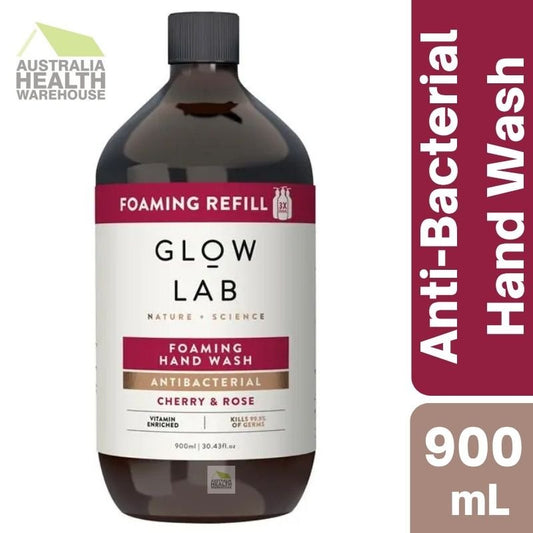 [Expiry: 05/2027] Glow Lab Antibacterial Foaming Cherry & Rose Hand Wash Refill 900mL