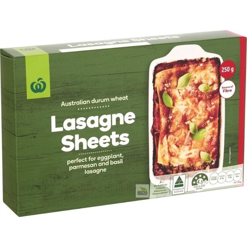 [Expiry: 16/09/2027] Woolworths Lasagne Sheets 250g