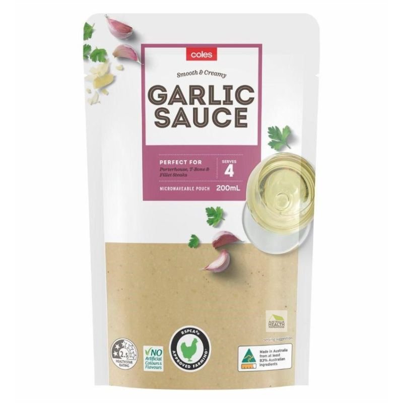 [Expiry Date: 01/12/2026] Coles Premium Garlic Sauce 200mL