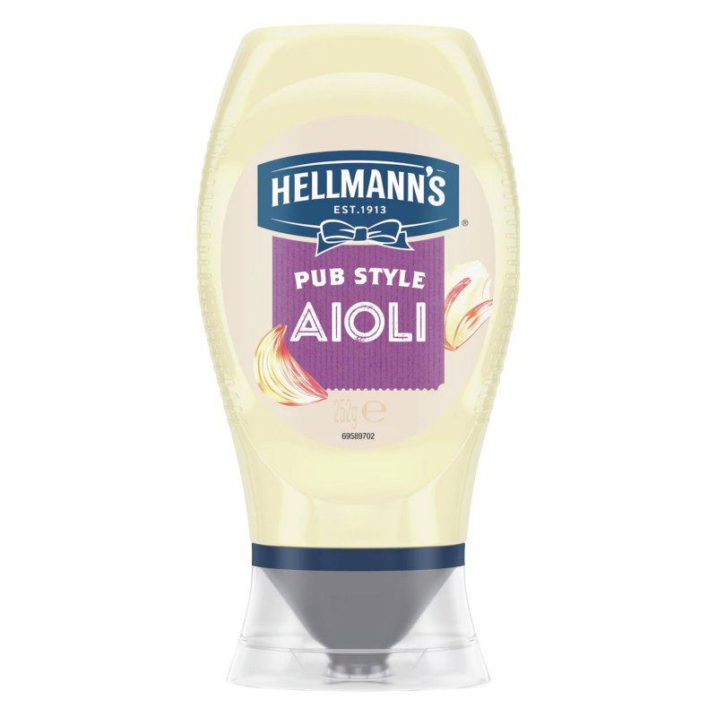 [Expiry Date: 08/12/2026] Hellmann's Pub Style Garlic Aioli 252g
