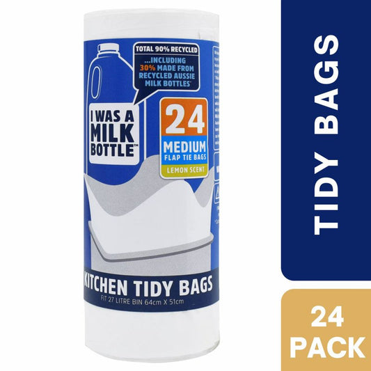I Was A Milk Bottle Kitchen Tidy Bag Medium Lemon Scented 24 Pack