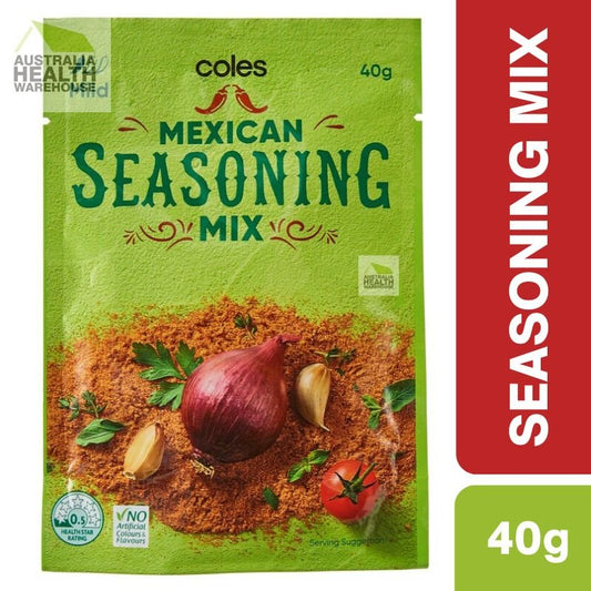 [Expiry: 17/03/2027] Coles Mexican Seasoning Mix Mild 40g