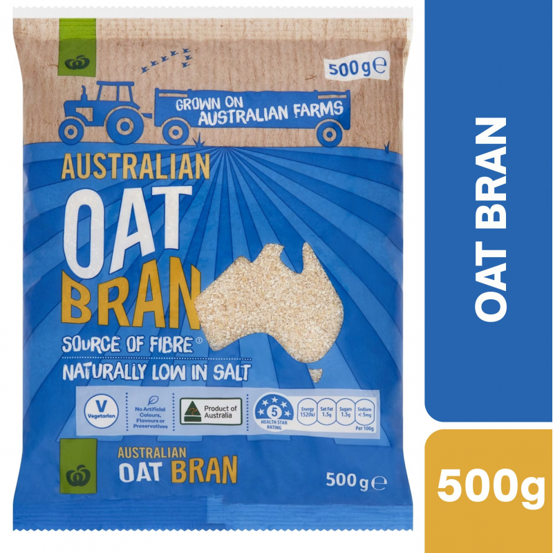 [Expiry Date: 01/05/2027] Woolworths Australian Oat Bran 500g