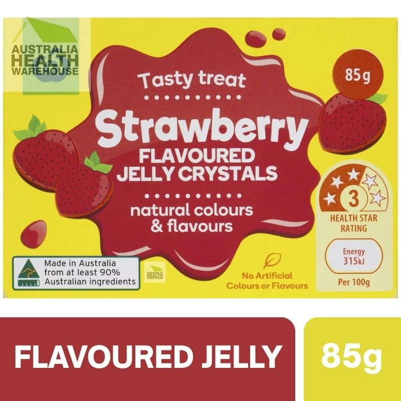 [Expiry Date: 11/11/2026] Woolworths Jelly Strawberry 85g