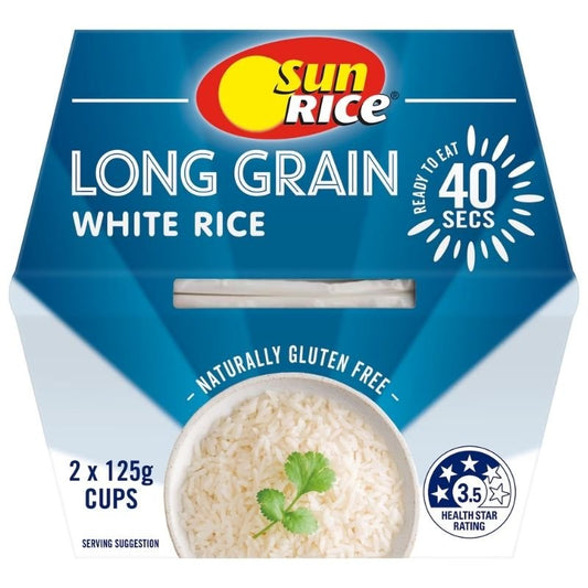 [Expiry Date: 23/02/2027] Sunrice Microwave Long Grain White Rice Cup 125g x 2 Pack